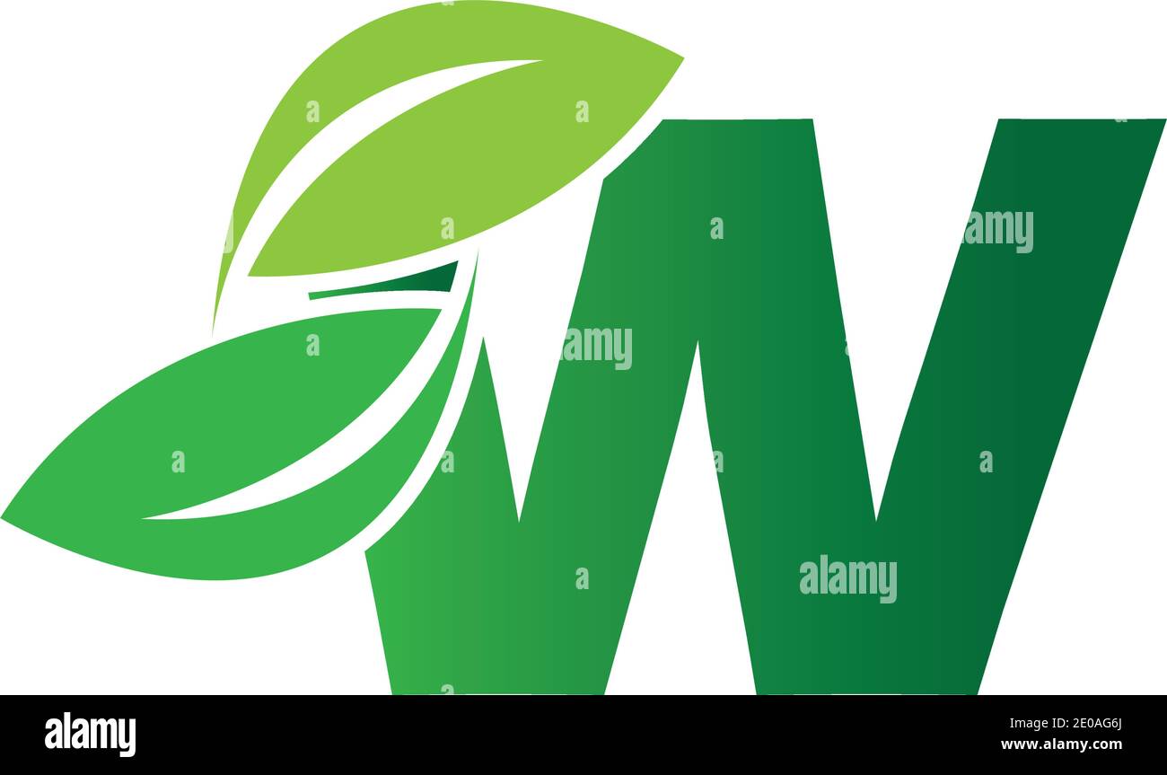 Letter W Leaf Logo Design Vector Template Stock Vector Image & Art - Alamy