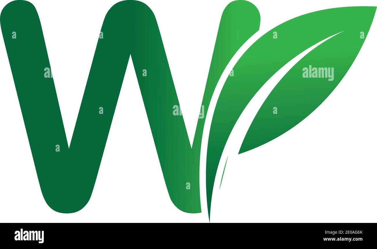 Letter W Leaf Logo Design Vector Template Stock Vector Image & Art - Alamy