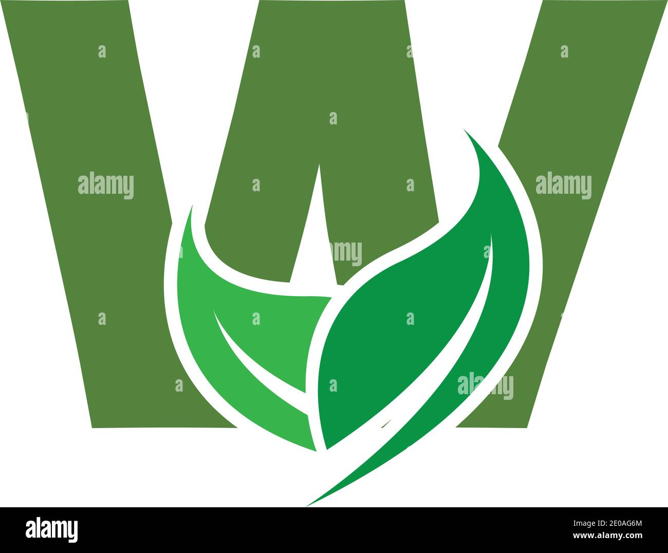 Letter W Leaf Logo Design Vector Template Stock Vector Image & Art - Alamy