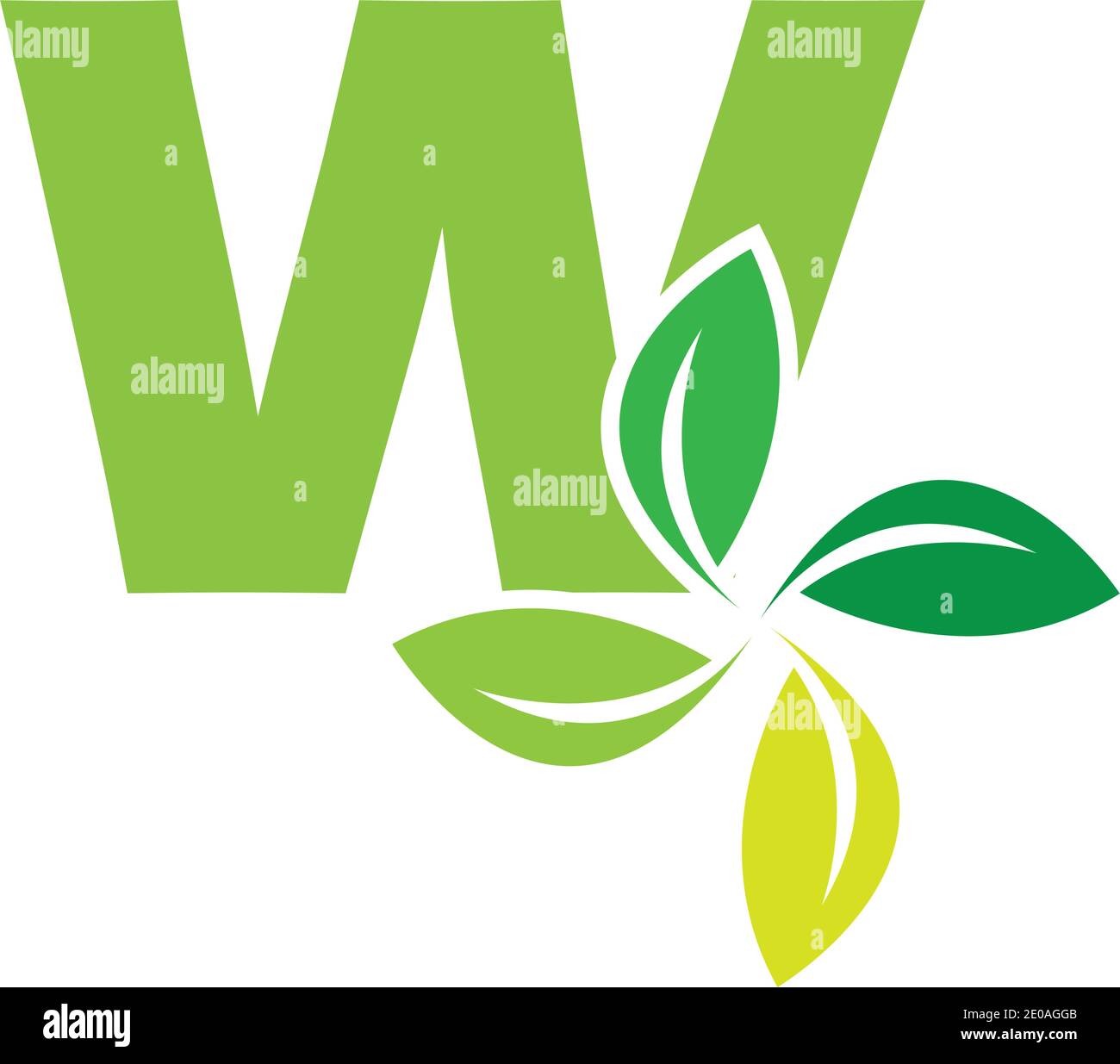 Letter W Leaf Logo Design Vector Template Stock Vector Image & Art - Alamy