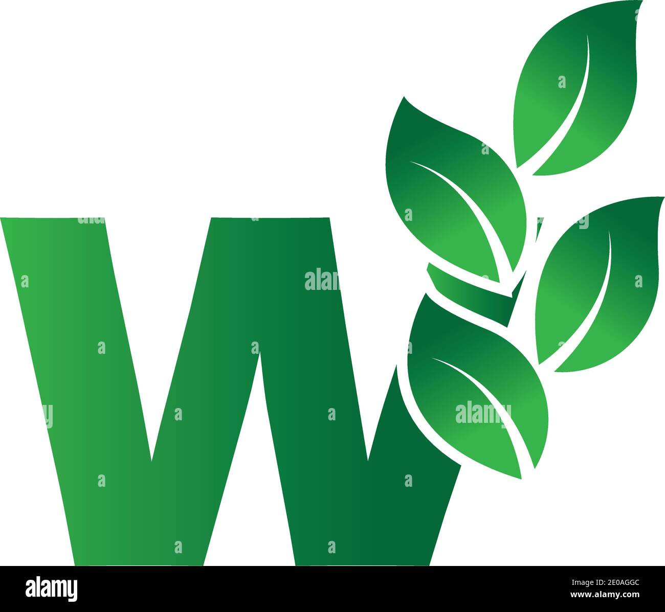 Letter W Leaf Logo Design Vector Template Stock Vector Image & Art - Alamy