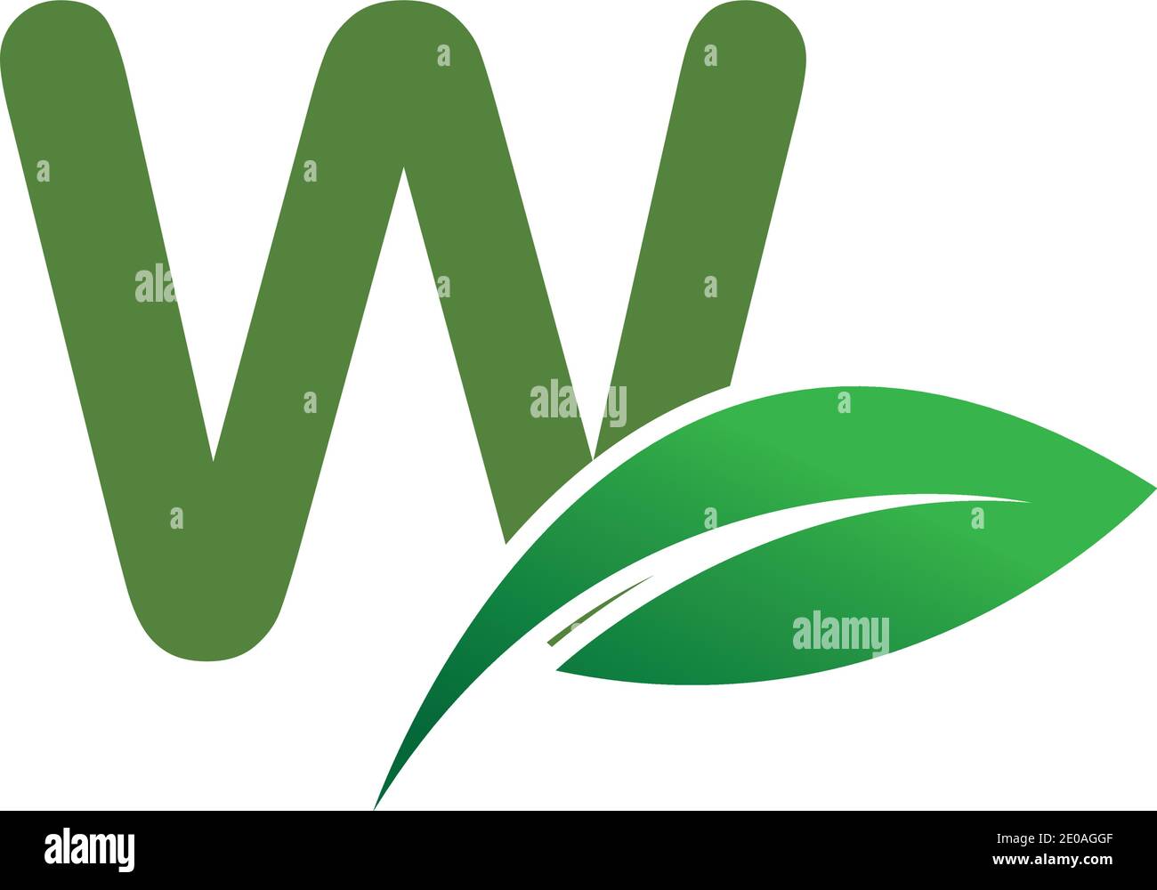 Letter W Leaf Logo Design Vector Template Stock Vector Image & Art - Alamy