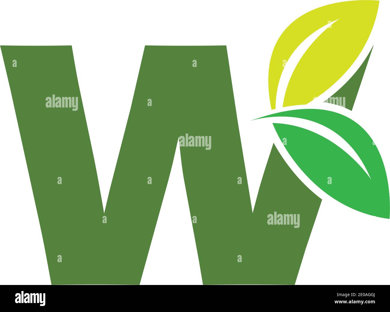 Letter W Leaf Logo Design Vector Template Stock Vector Image & Art - Alamy