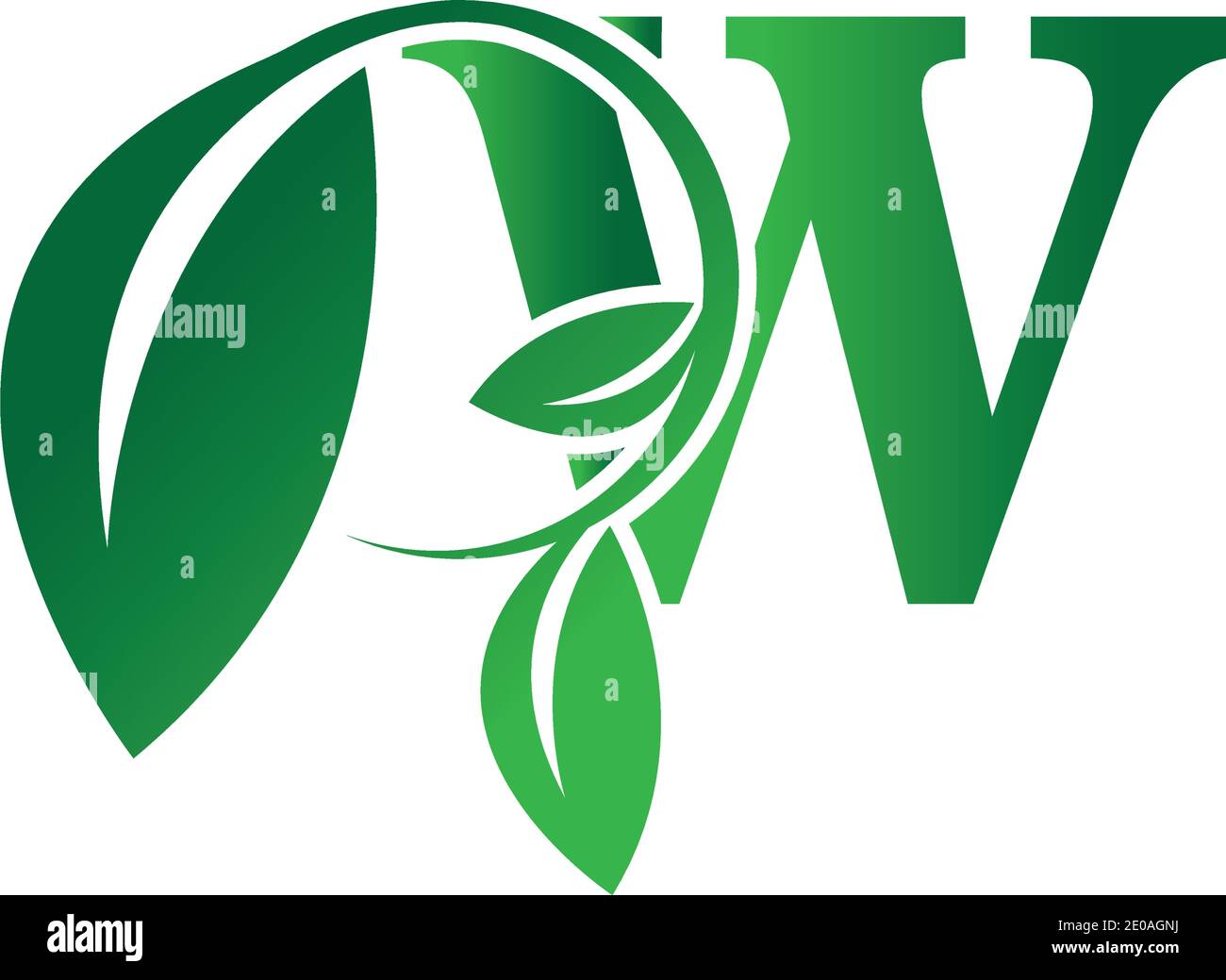 Letter W Leaf Logo Design Vector Template Stock Vector Image & Art - Alamy