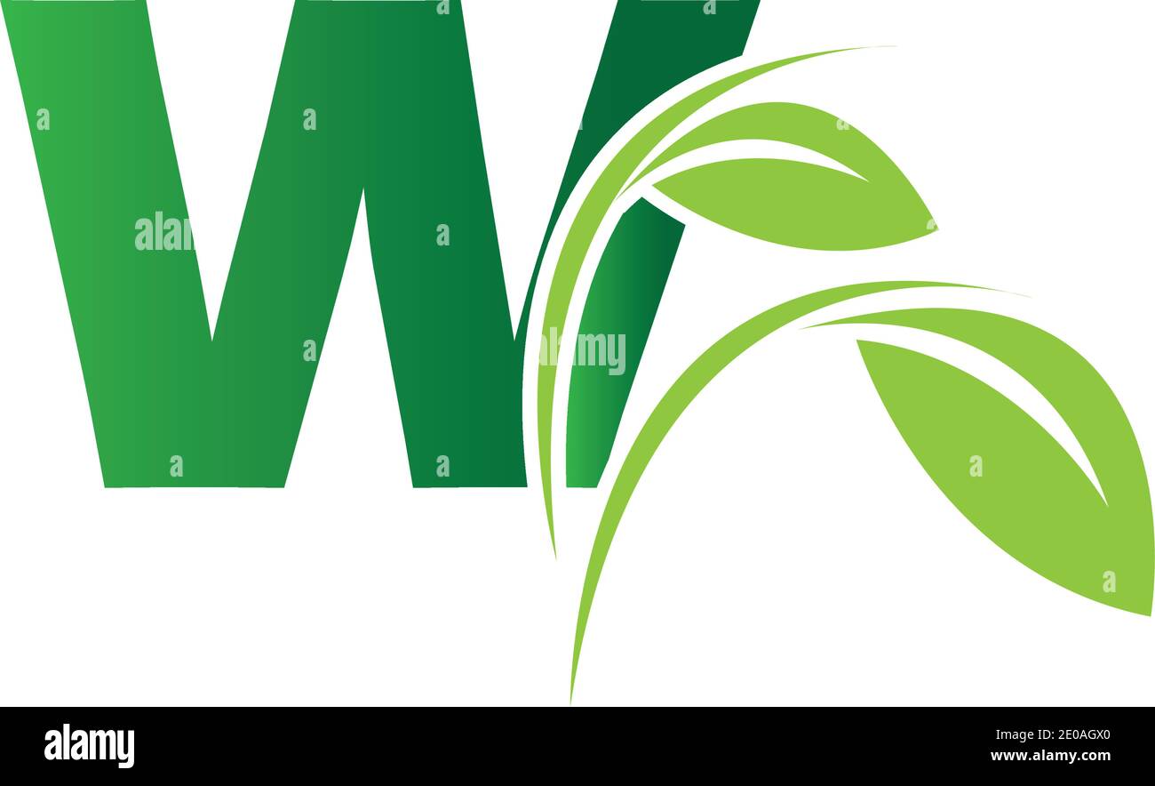 Letter W Leaf Logo Design Vector Template Stock Vector Image & Art - Alamy