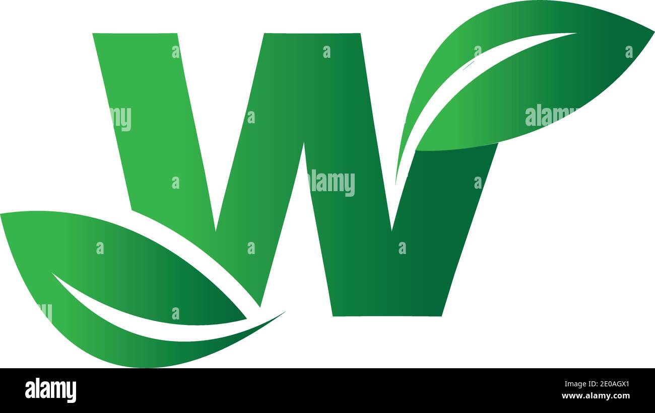Letter W Leaf Logo Design Vector Template Stock Vector Image & Art - Alamy