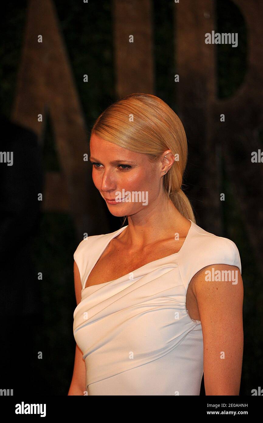 Gwyneth Paltrow arriving at the 2012 Vanity Fair Oscar Party, hosted by