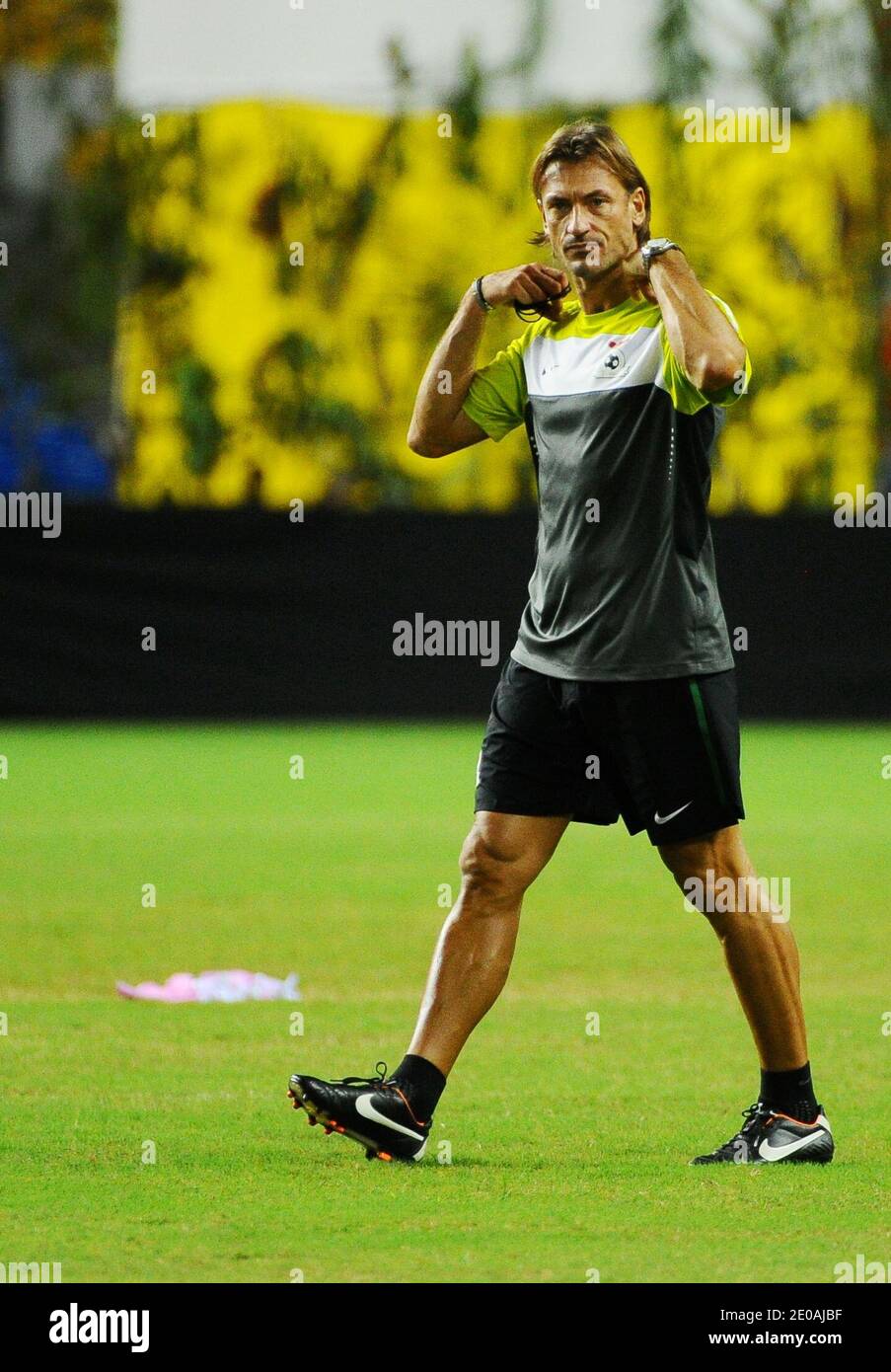 Zambia national team coach Herve Renard during a soccer training