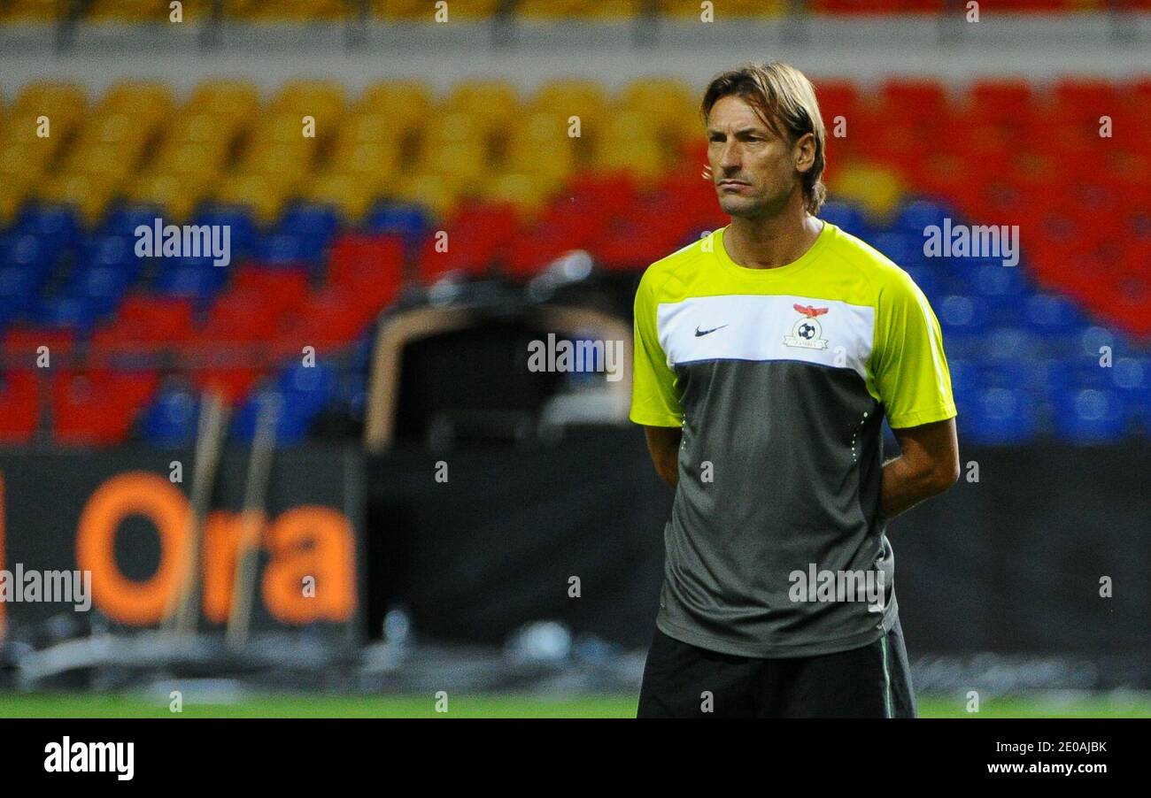 Zambia national team coach Herve Renard during a soccer training