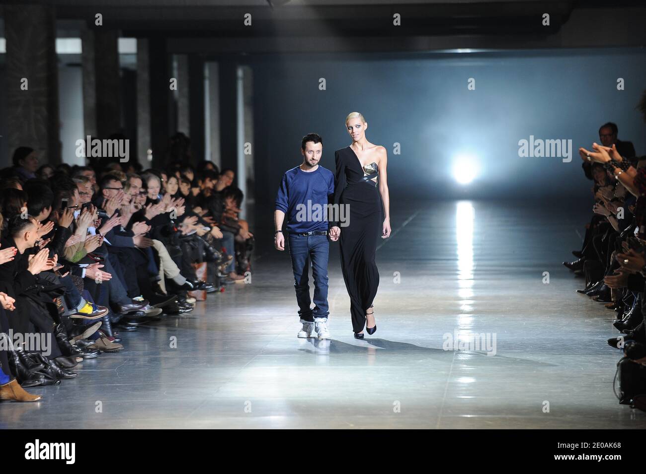 Belgian-Italian designer Anthony Vaccarello makes an appearence with a ...