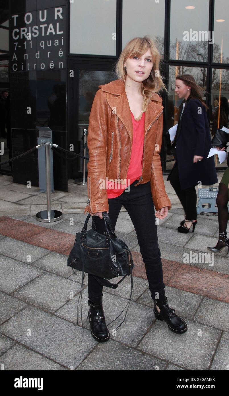 Clemence Poesy attends Balenciaga's Fall-Winter 2012-2013 Ready-To-Wear  collection show held at Quai