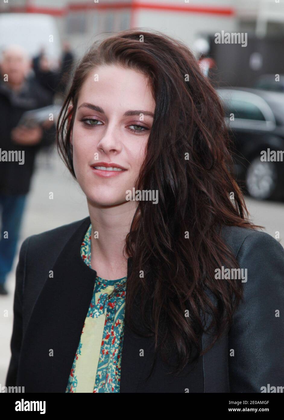 Kristen Stewart attends Balenciaga's Fall-Winter 2012-2013 Ready-To-Wear collection show held at Quai Javel in Paris, France, on March 1, 2012, as part of the Paris Fashion Week. Photo by Denis Guignebourg/ABACAPRESS.COM Stock Photo