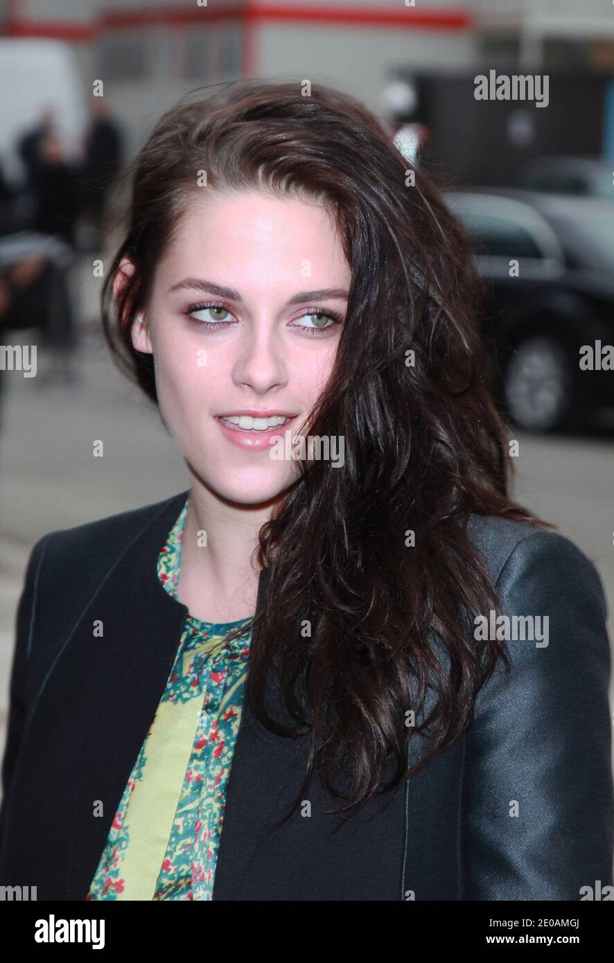 Kristen Stewart attends Balenciaga's Fall-Winter 2012-2013 Ready-To-Wear collection show held at Quai Javel in Paris, France, on March 1, 2012, as part of the Paris Fashion Week. Photo by Denis Guignebourg/ABACAPRESS.COM Stock Photo