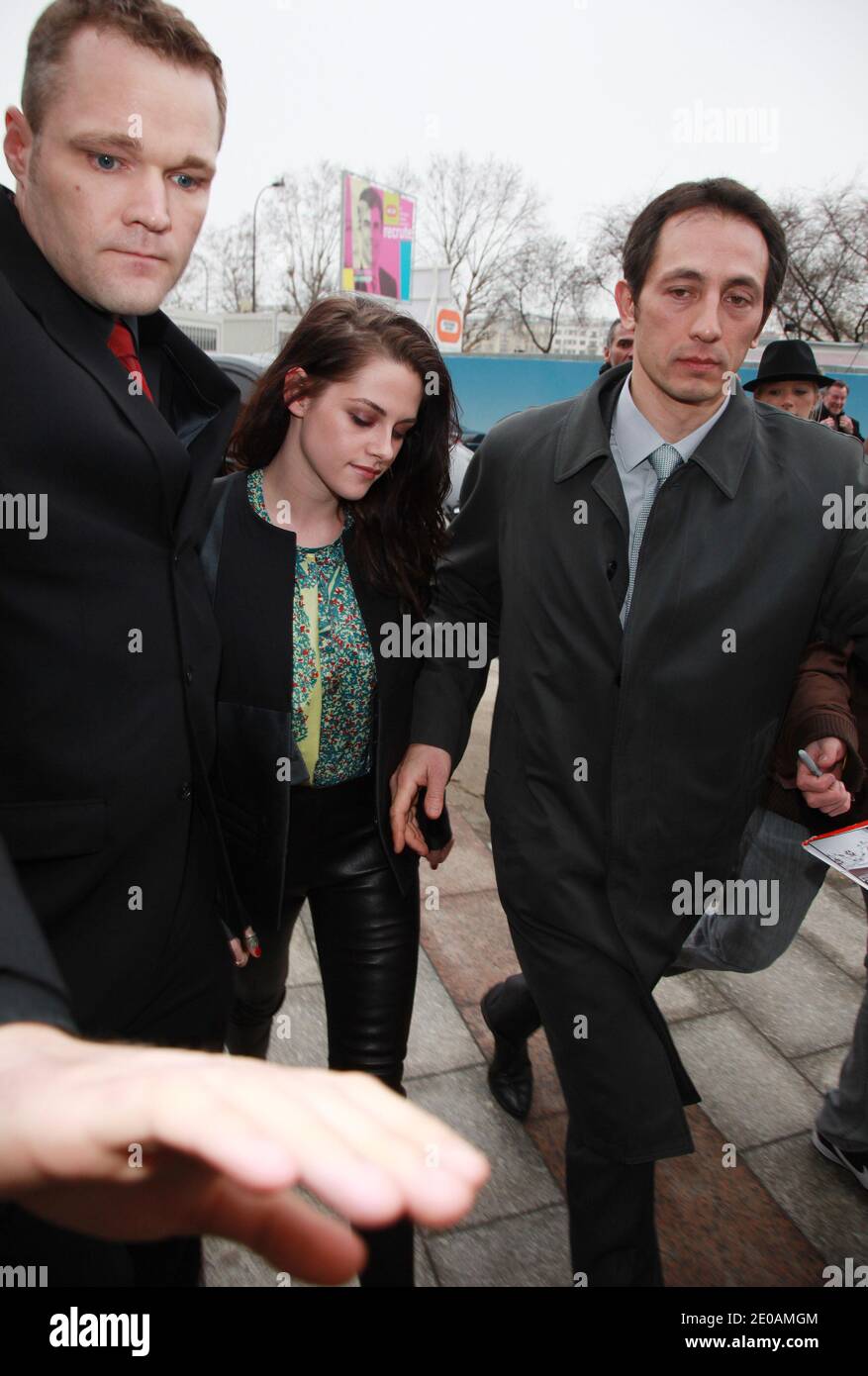 Kristen Stewart attends Balenciaga's Fall-Winter 2012-2013 Ready-To-Wear collection show held at Quai Javel in Paris, France, on March 1, 2012, as part of the Paris Fashion Week. Photo by Denis Guignebourg/ABACAPRESS.COM Stock Photo