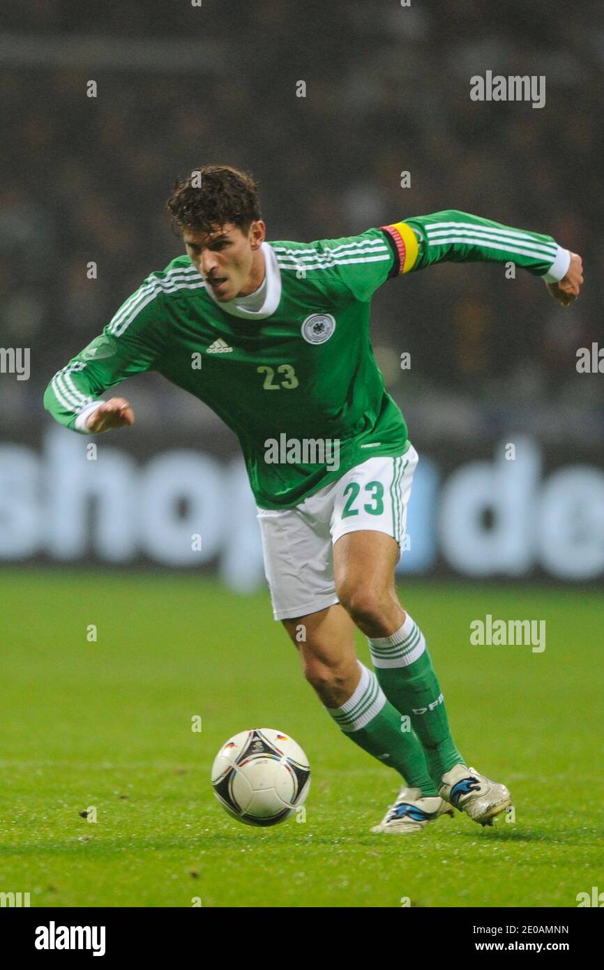 Germany's Mario Gomez during the international Friendly soccer match, Germany vs France at the Weser stadium in Bremen, Germany on February 29, 2012. France won 2-1. Photo by Henri Szwarc/ABACAPRESS.COM Stock Photo