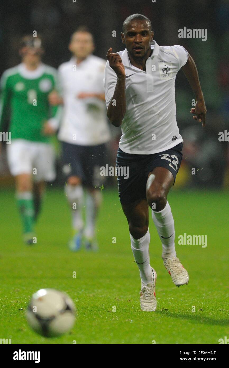 France's Eric Abidal during the international Friendly soccer match, Germany vs France at the Weser stadium in Bremen, Germany on February 29, 2012. France won 2-1. Photo by Henri Szwarc/ABACAPRESS.COM Stock Photo