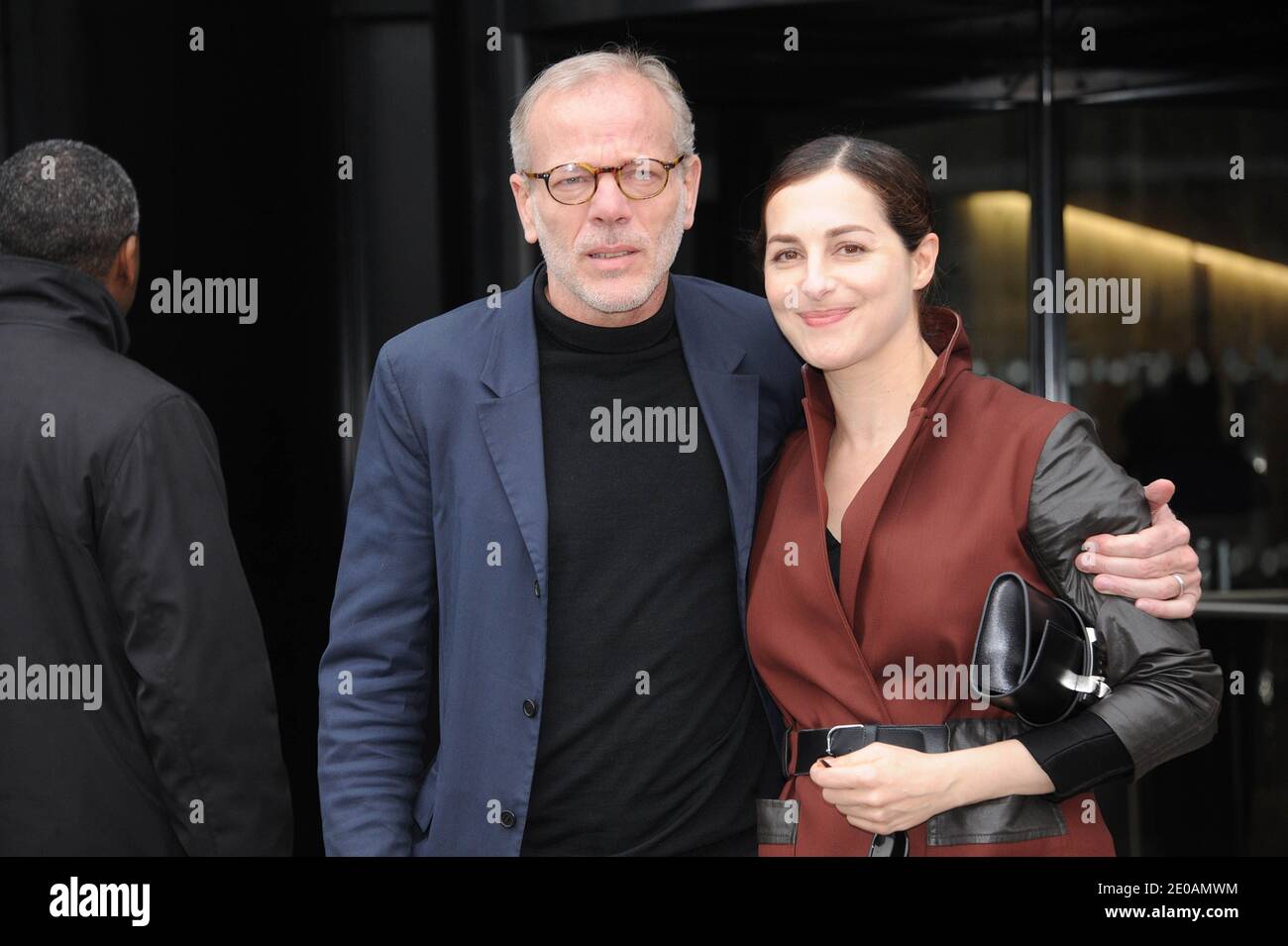 Pascal Greggory and Amira Casar leaving the Balenciaga Fall-Winter  2012-2013 Ready-To-Wear collection show held at Quai Javel in Paris, France  on March 1, 2012, as part of the Paris Fashion Week. Photo