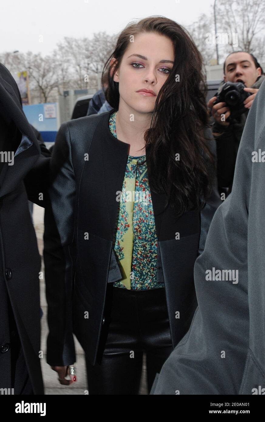 Kristen Stewart arriving for the Balenciaga Fall-Winter 2012-2013 Ready-To-Wear collection show held at Quai Javel in Paris, France on March 1, 2012, as part of the Paris Fashion Week. Photo by Giancarlo Gorassini/ABACAPRESS.COM Stock Photo