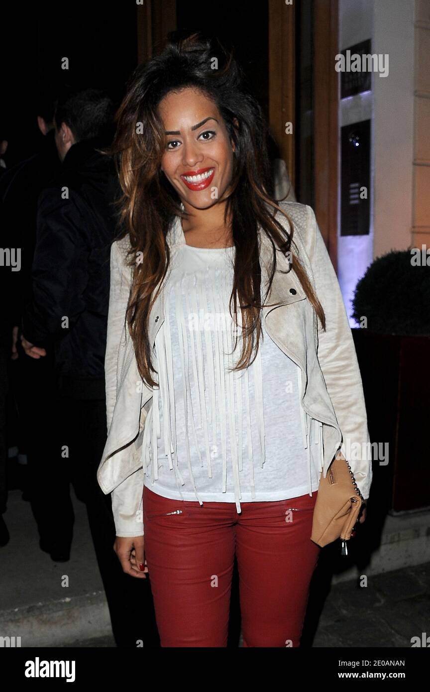 Amel Bent attending ‘Hogan by Karl Lagerfeld’ party at Galerie Bailly