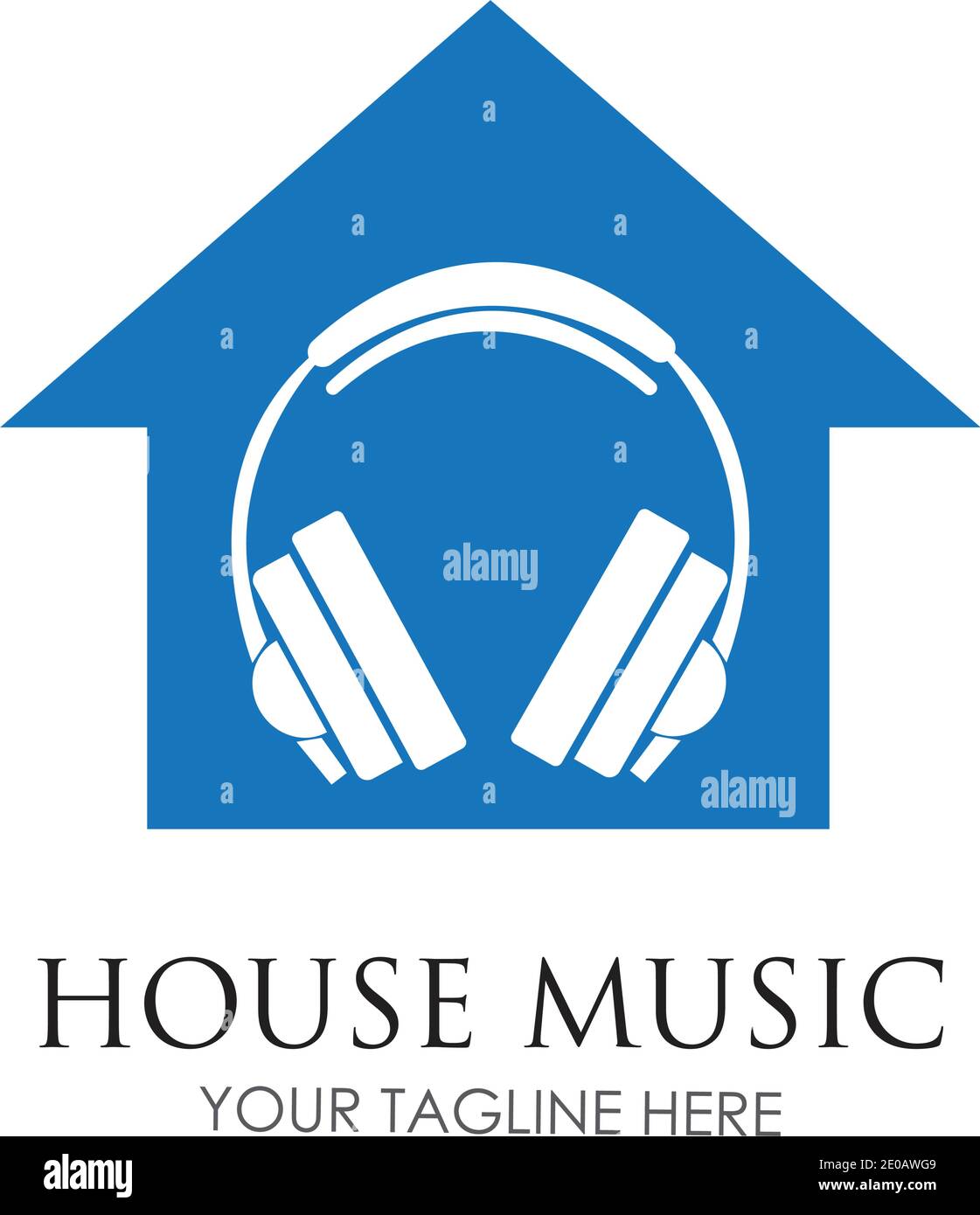 House music logo images illustration design template Stock Vector Image ...