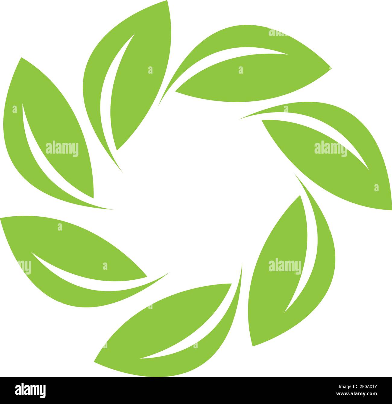 green leaf logo vector Stock Vector Image & Art - Alamy