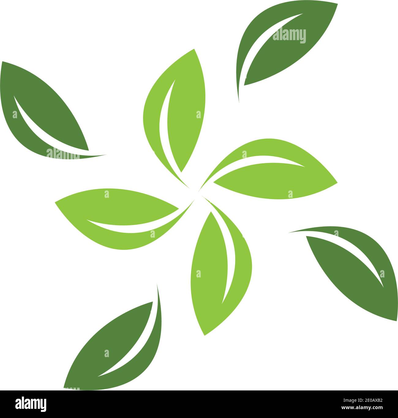 green leaf logo vector Stock Vector Image & Art - Alamy
