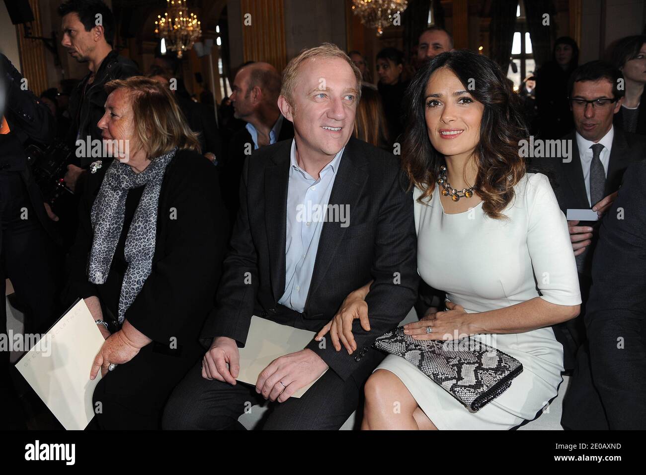 Maryvonne Pinault, FrancoisHenri Pinault and his wife Salma Hayek