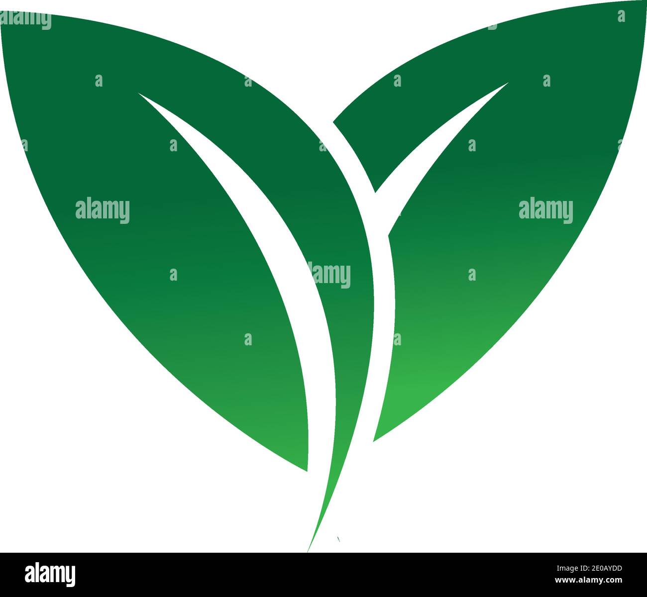 green leaf logo vector Stock Vector Image & Art - Alamy