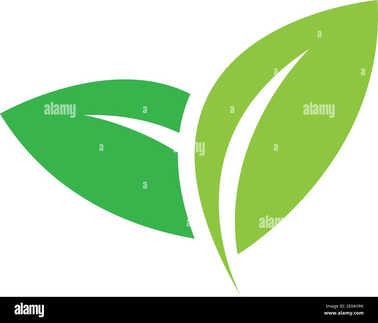 green leaf logo vector Stock Vector Image & Art - Alamy