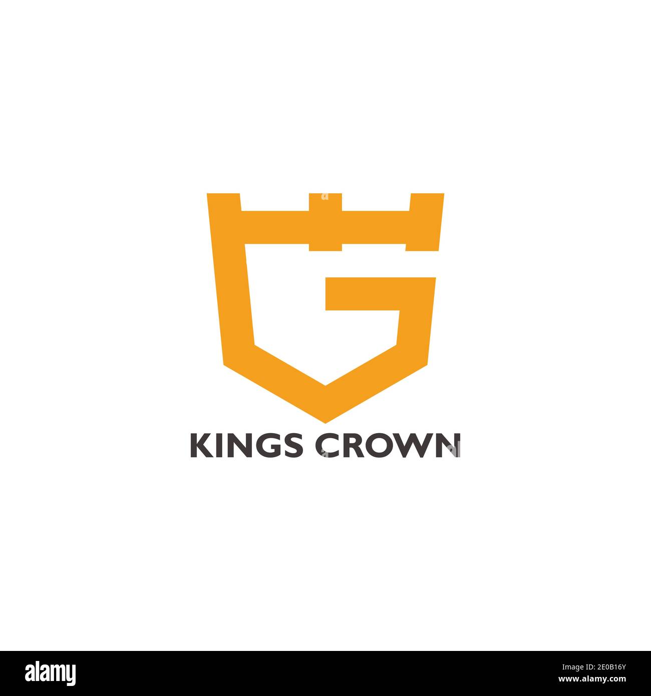 letter g kings crown simple geometric logo vector Stock Vector