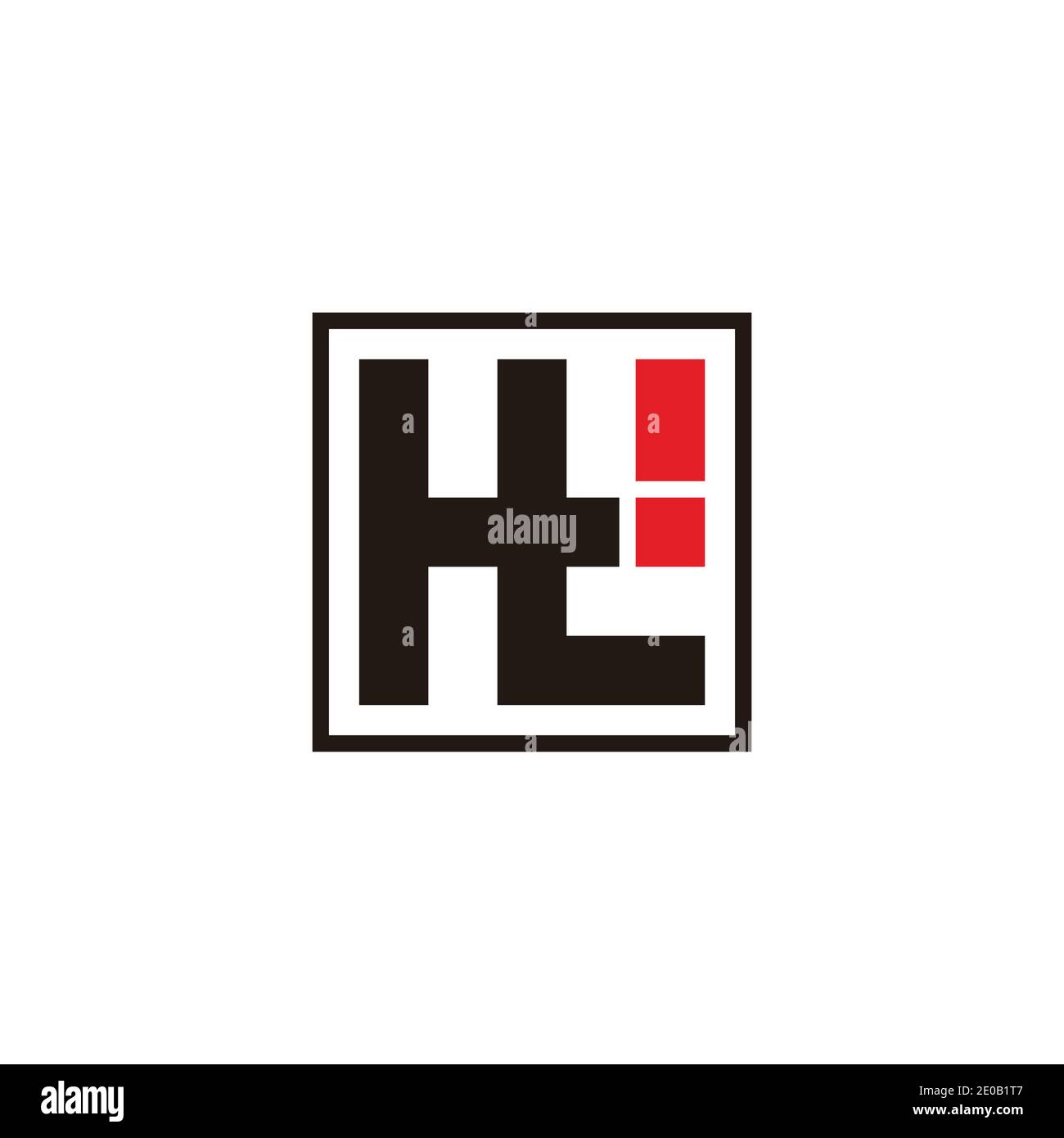 letters ht exclamation symbol geometric logo vector Stock Vector