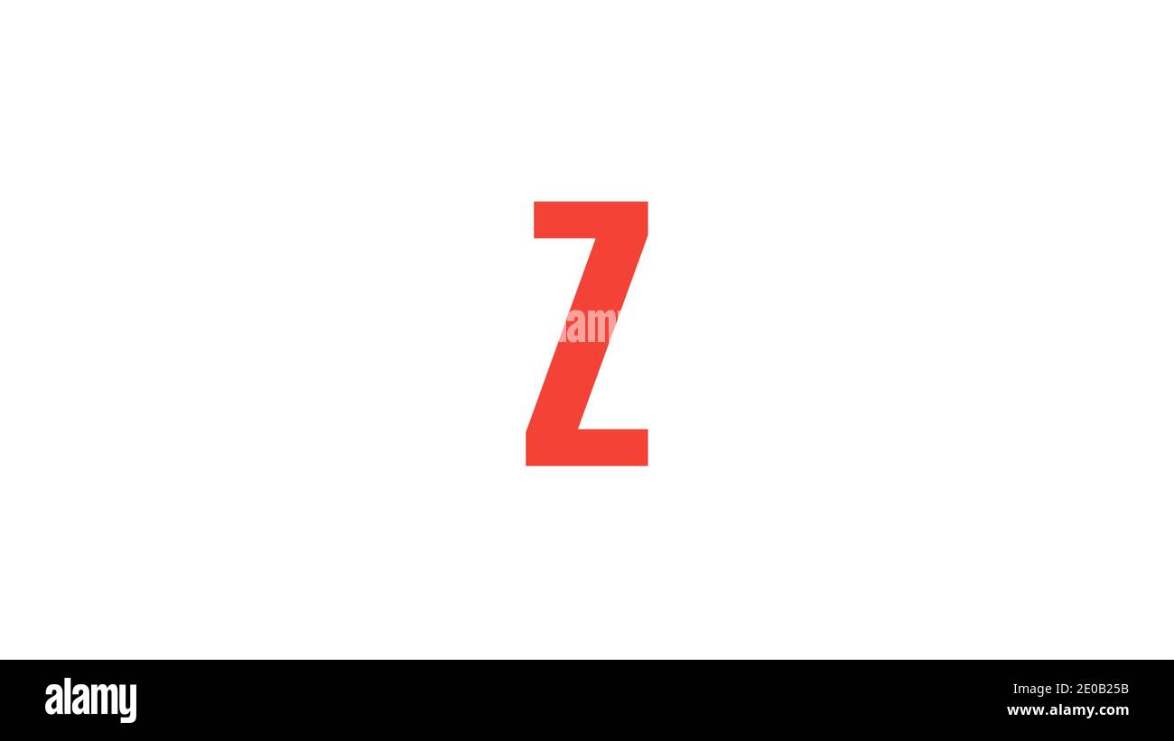 Z Letter - Abstract Art Alphabet Letter Z Logo. Stock Photo