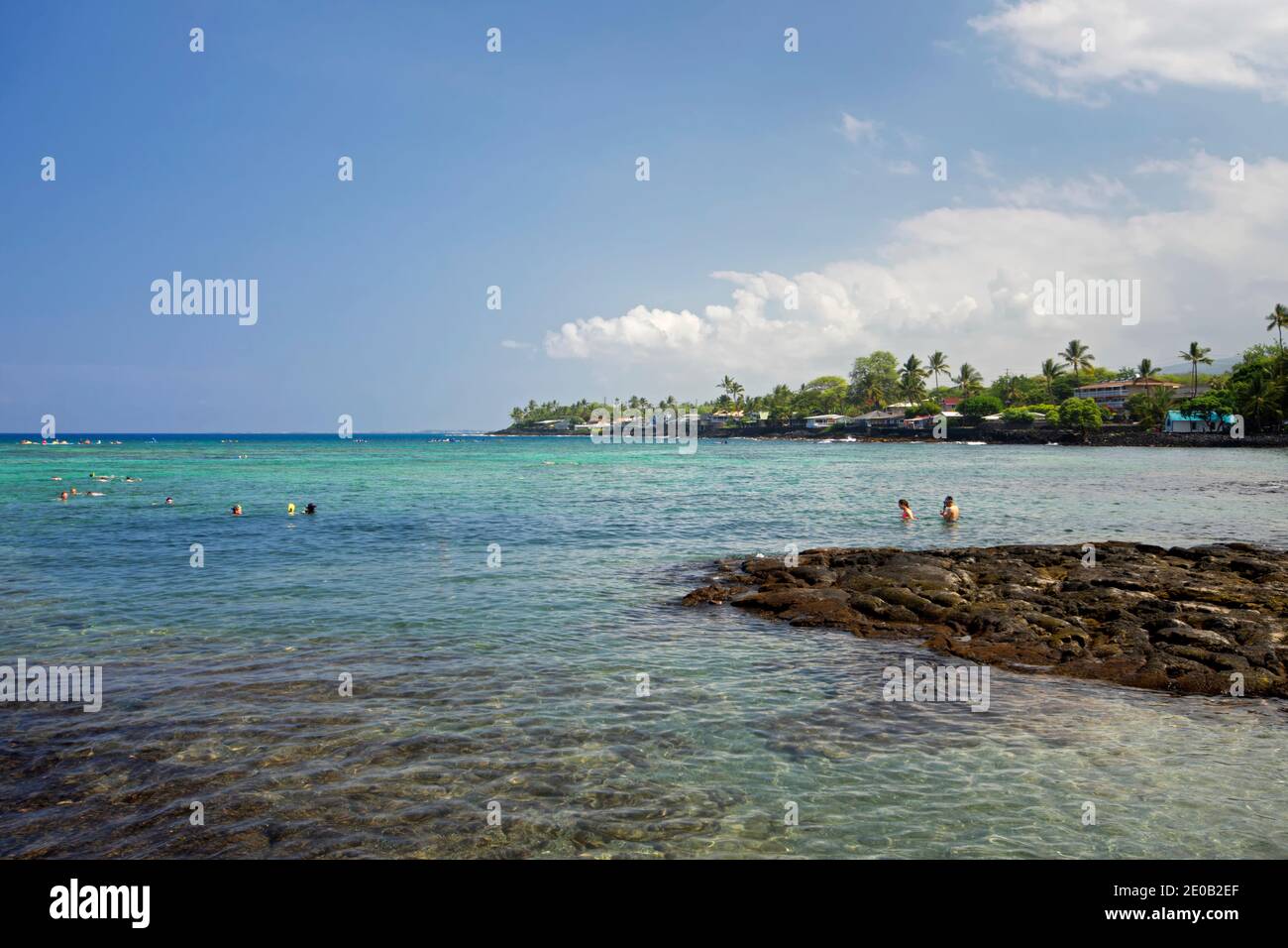 Kahalu’u Beach Park, snorkeling. Big Island Hawaii Stock Photo