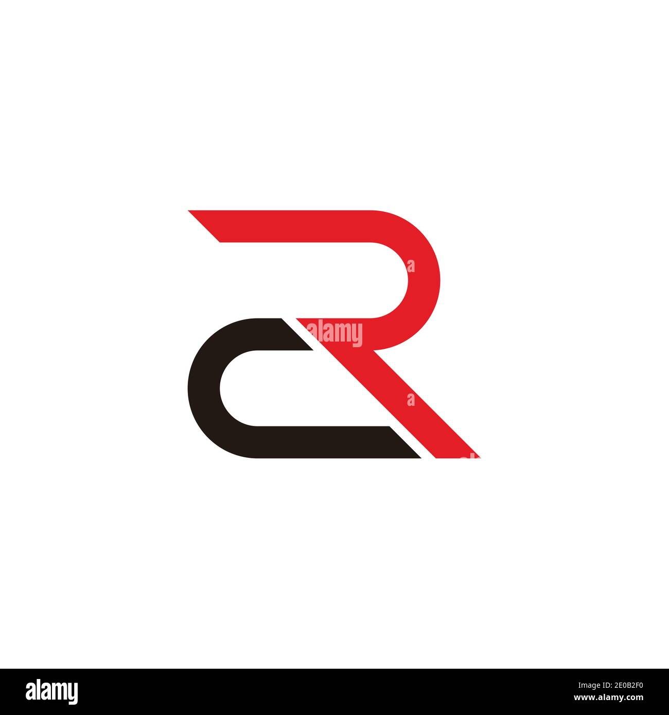 abstract letter cr slice simple flat geometric logo vector Stock Vector ...