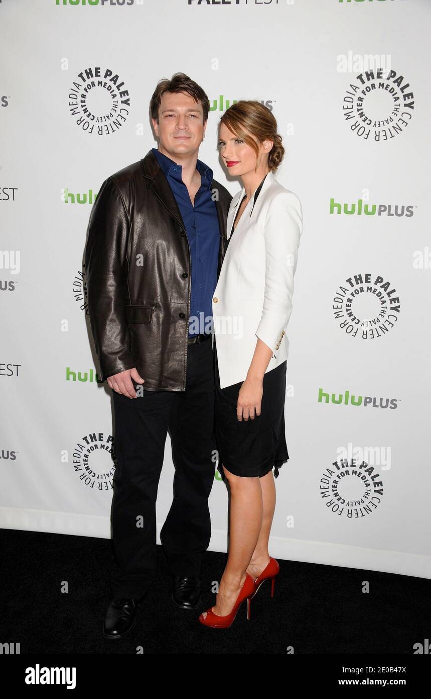 Nathan Fillion and Stana Katic attending The Paley Center for Media Honors Castle during PaleyFest 2012, held at The Saban Theatre in Beverly Hills, CA, USA on March 09, 2012. Photo by Graylock/ABACAPRESS.COM Stock Photo