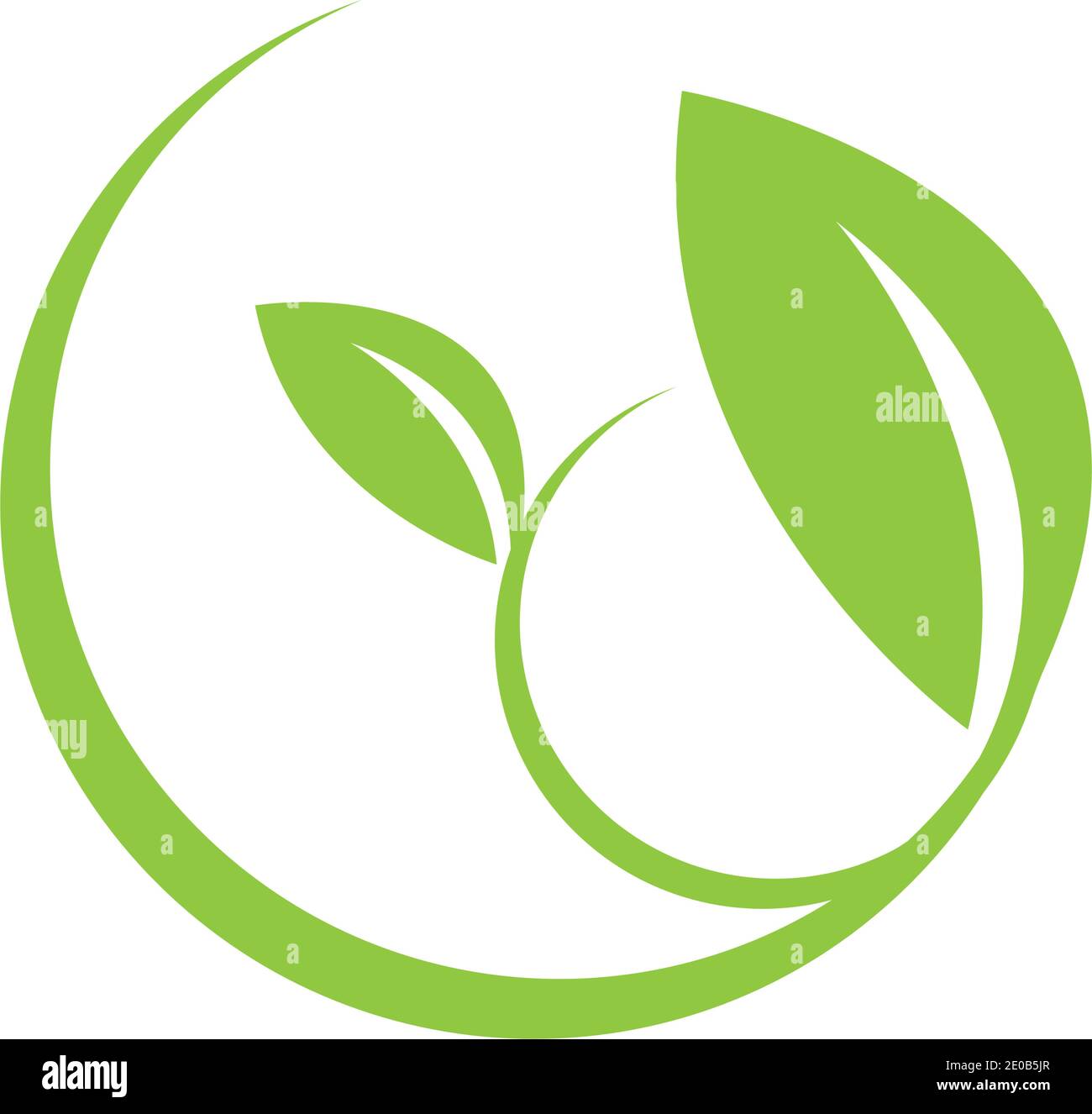 green leaf logo vector Stock Vector Image & Art - Alamy