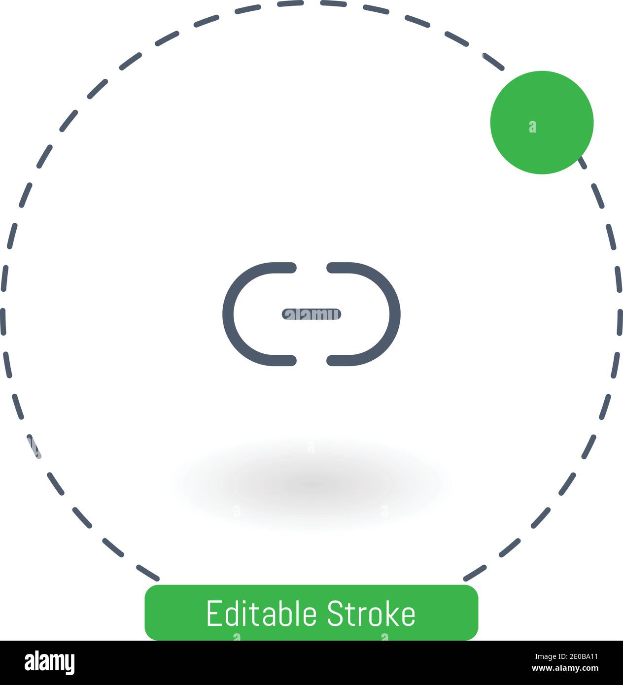 url vector icon editable stroke outline icons for web and mobile Stock Vector