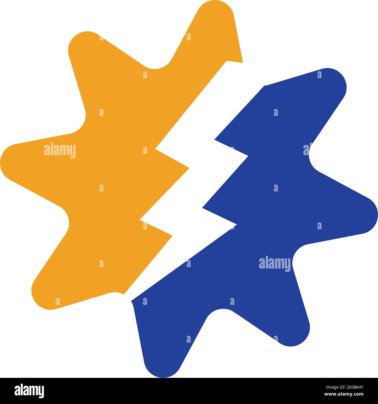 Thunder and Bolt Lighting Flash Icons Set. Flat Style on Dark Background. Vector - Vector Stock Vector