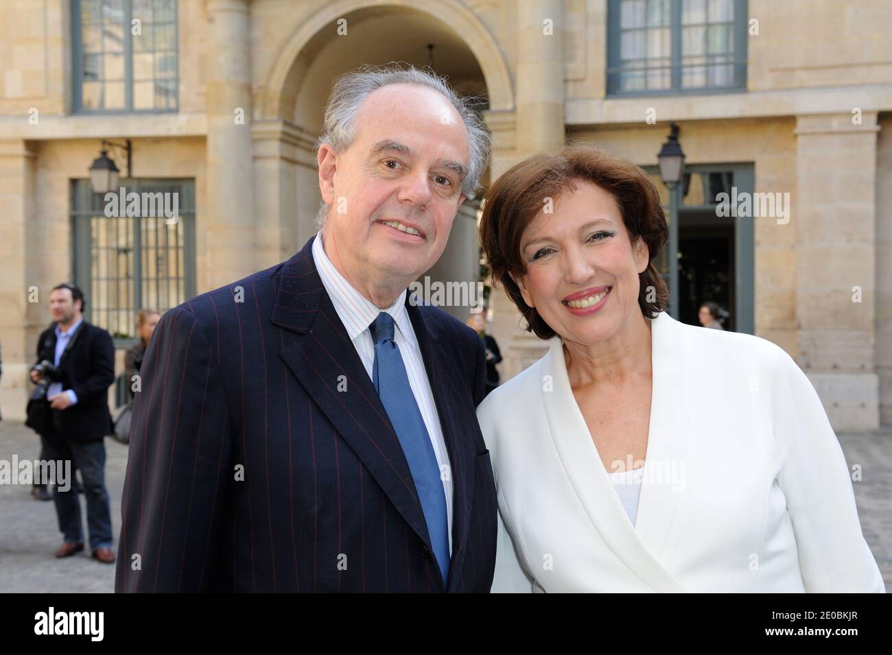 Frederic Mitterrand and Roselyne Bachelot attending the ceremony where ...
