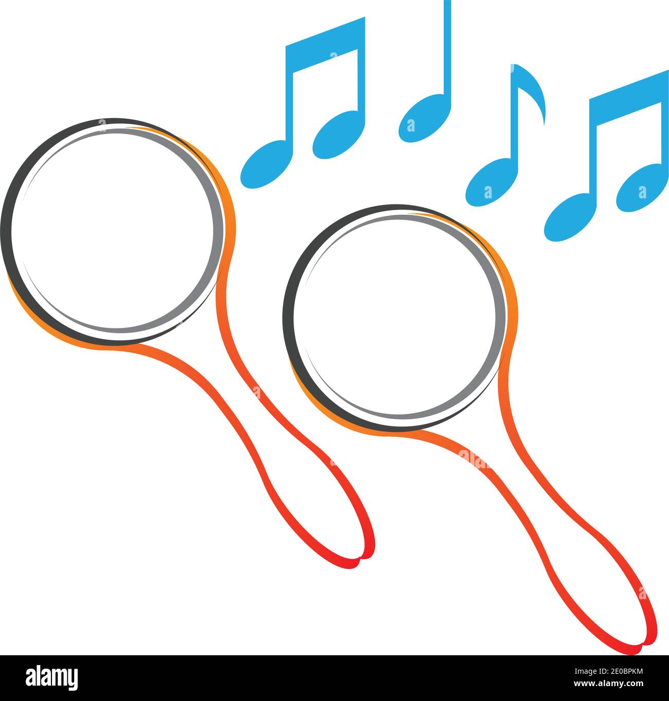 Maracas musical instrument icon. gradation style sign for mobile ...