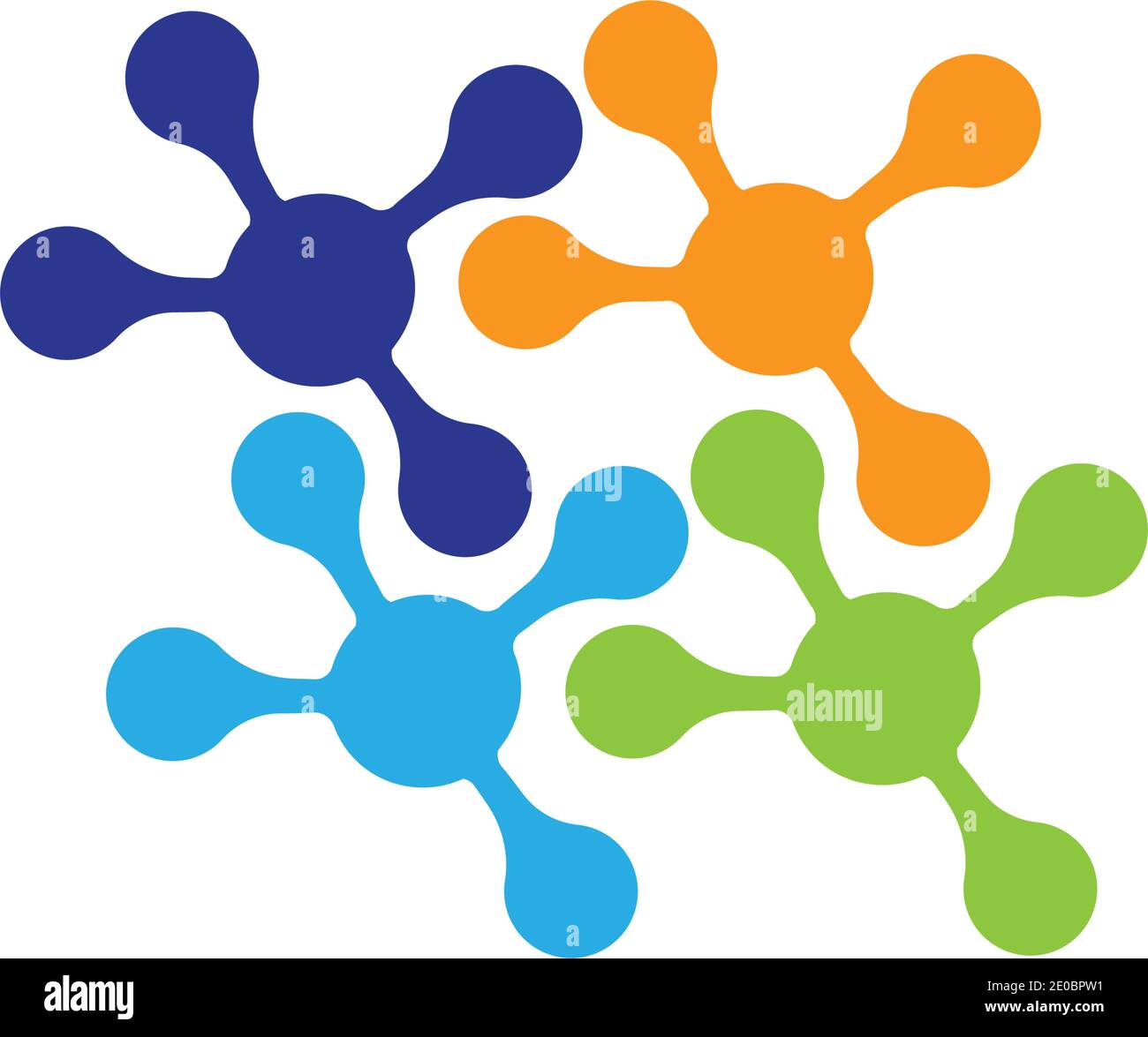 molecule logo vector icon illustration design template Stock Vector