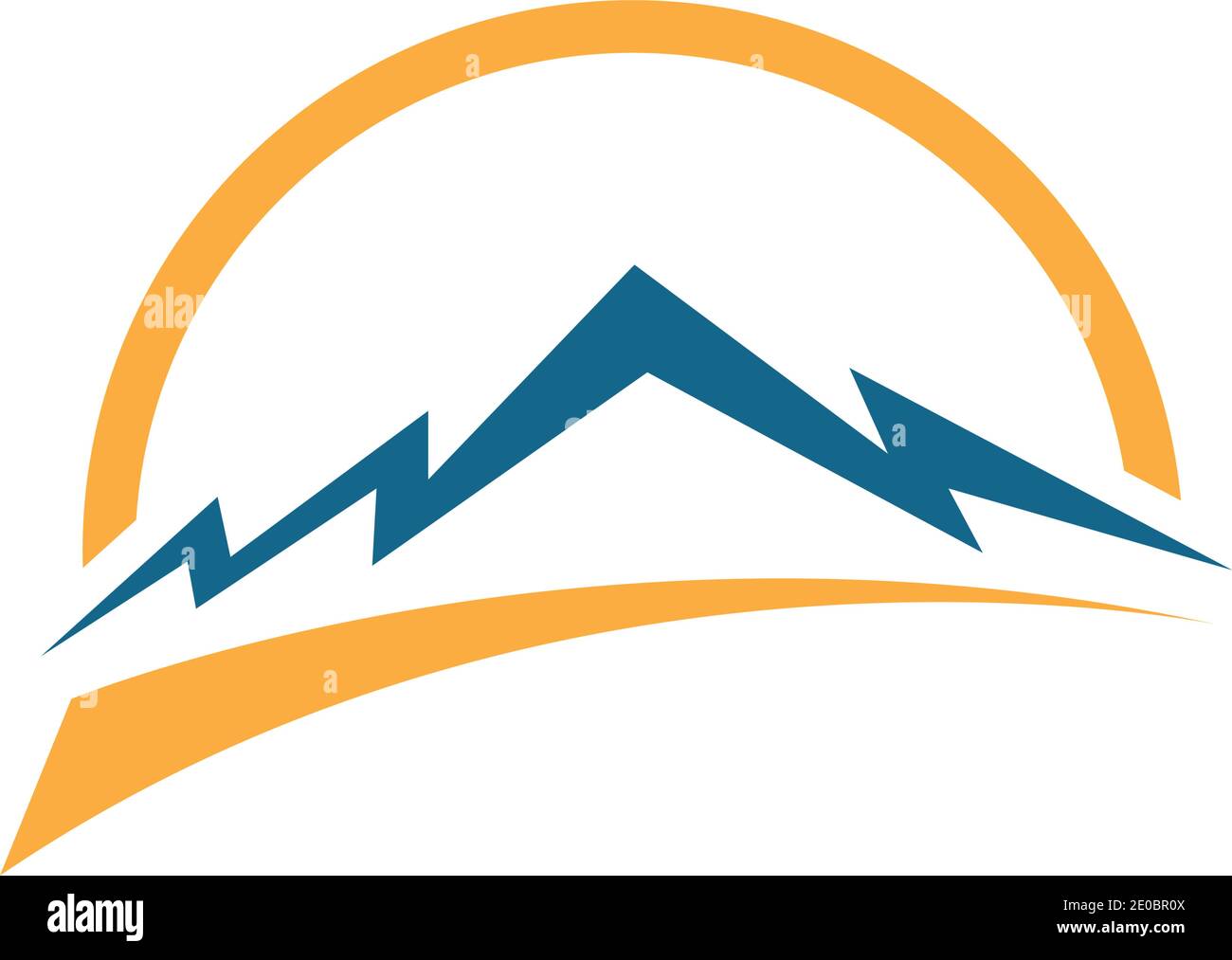 Mountain icon Logo Template Vector illustration design Stock Vector