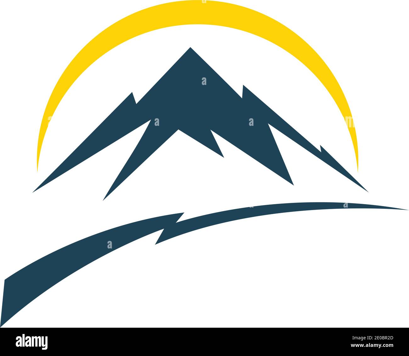 Mountain icon Logo Template Vector illustration design Stock Vector