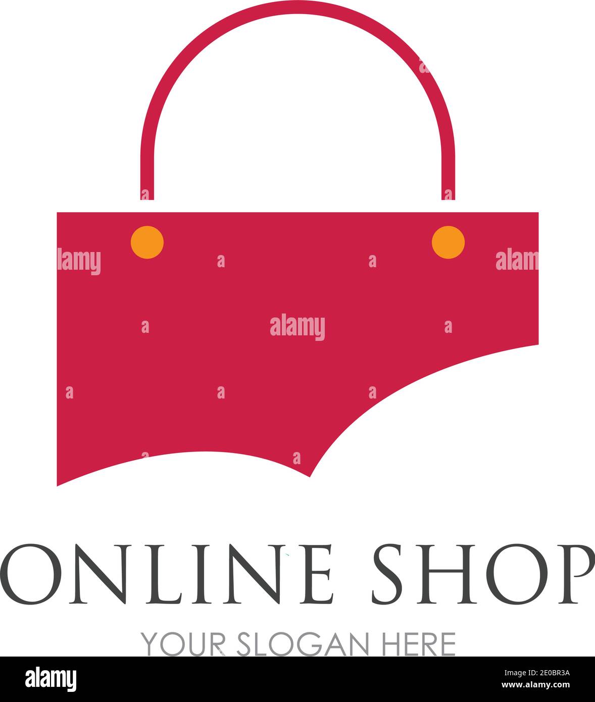 online shop logo vector icon illustration template design Stock Vector