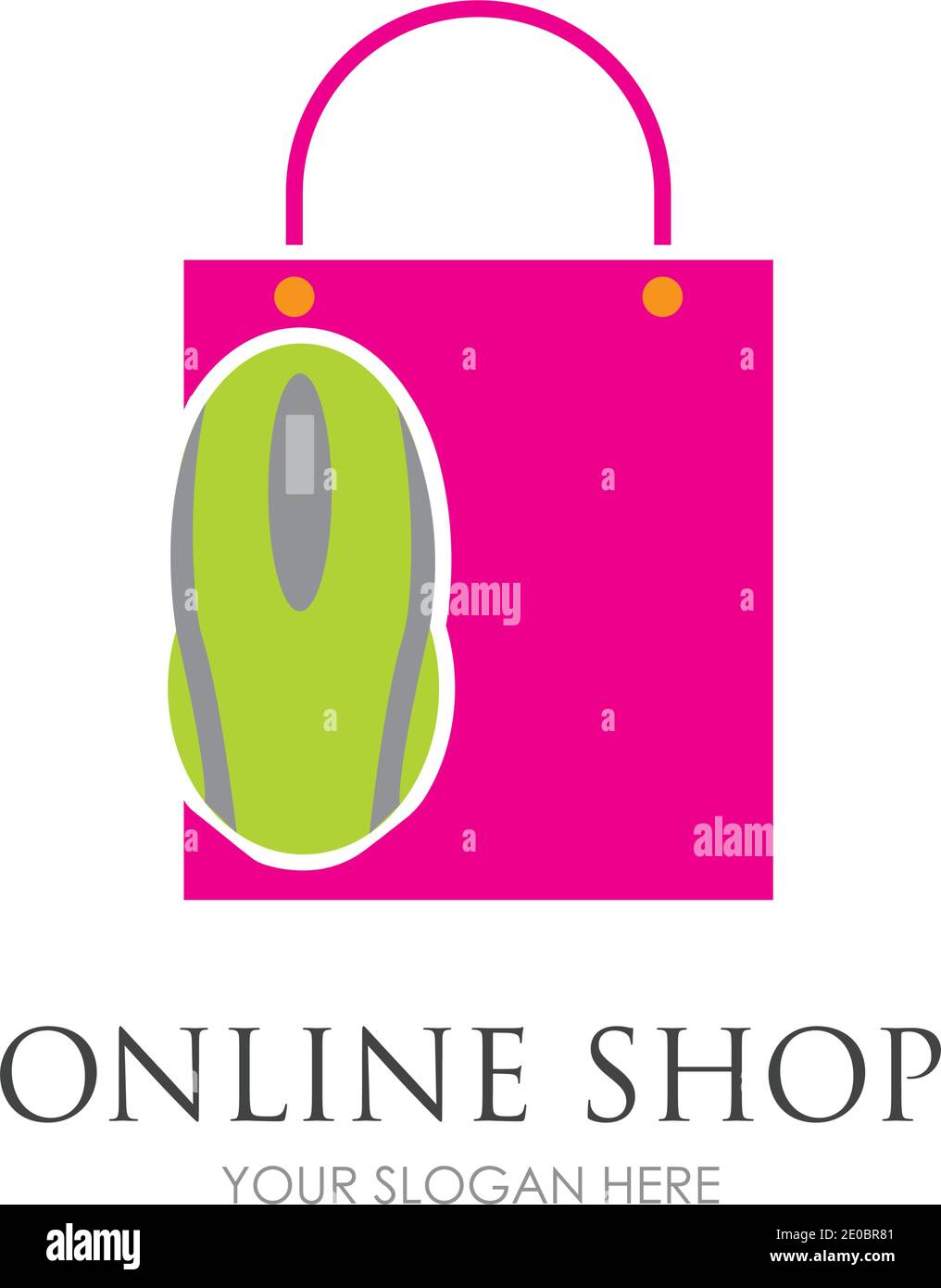online shop logo vector icon illustration template design Stock Vector