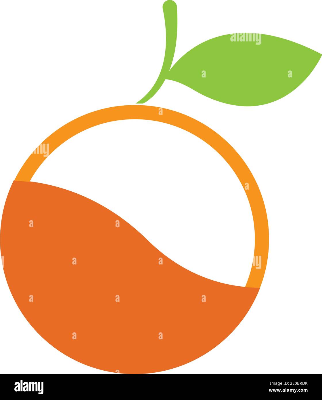 Orange logo design Vector icon illustration design Stock Vector