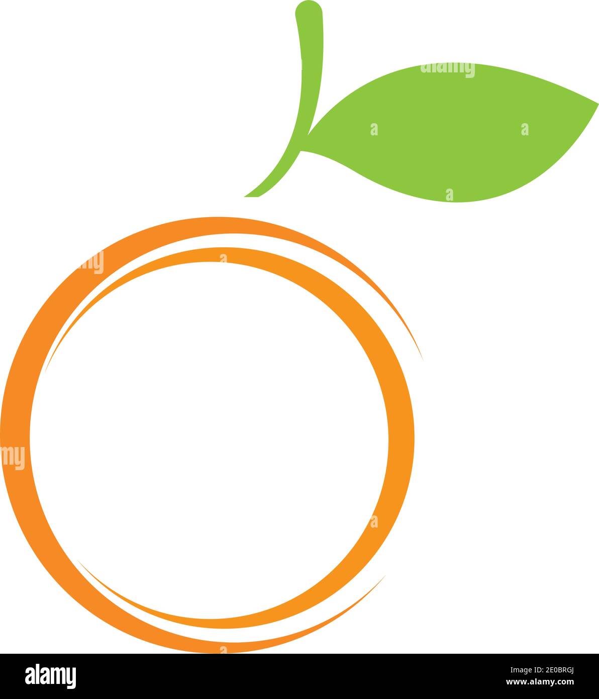 Orange logo design Vector icon illustration design Stock Vector