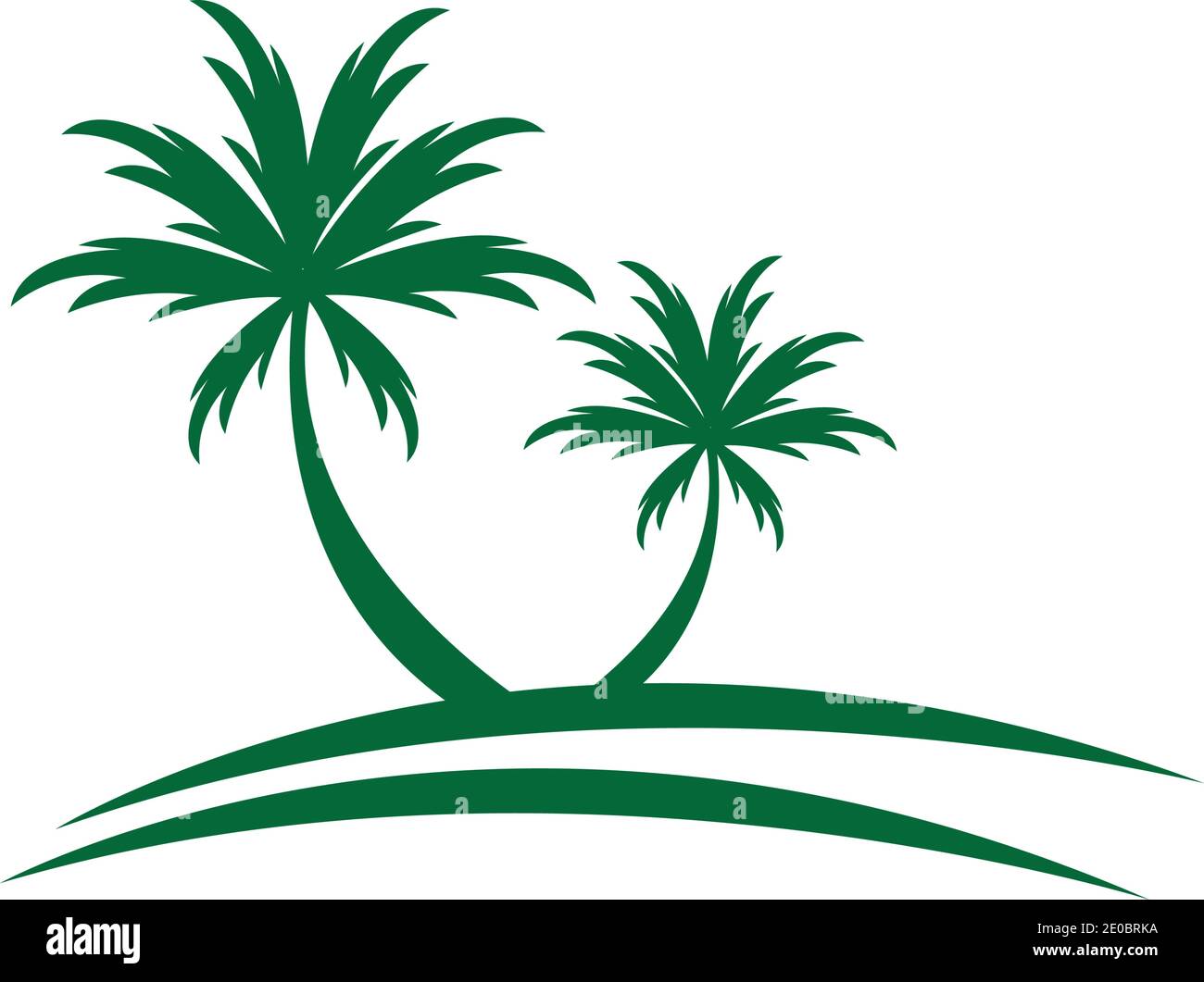 Palm tree summer logo template vector illustration Stock Vector