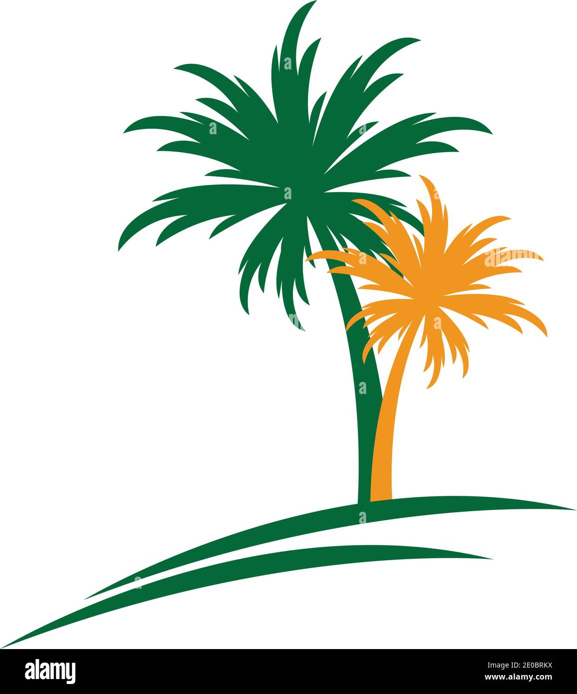 Palm tree summer logo template vector illustration Stock Vector