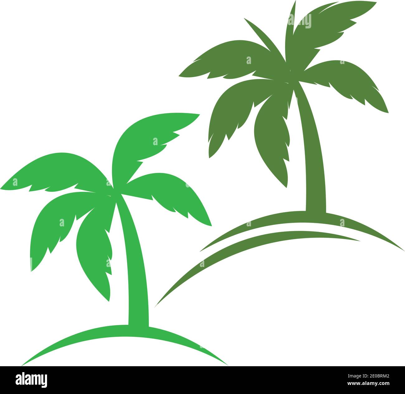 Palm tree summer logo template vector illustration Stock Vector